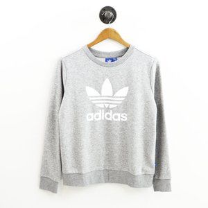 Adidas Crew Neck Logo Sweat Shirt #123-479
